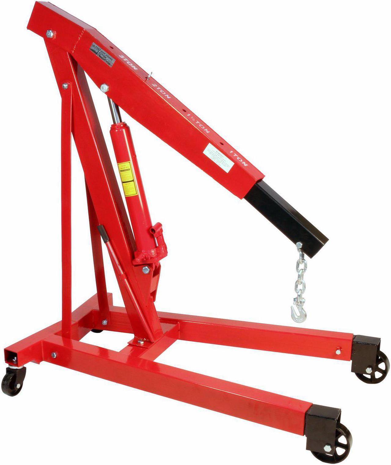 Main image of Dragway Tools 3 Ton 6000 lb Heavy Duty Engine Hoist Cherry Picker Shop Crane