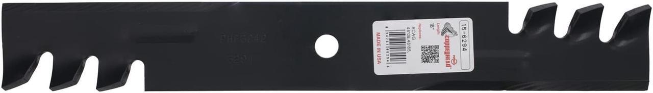 Alt view image 2 of 7 - 6 Rotary® 6294 Mower Blades for Ariens® 00273100 Exmark® 103-2508 633485 Scag® 48108 481707 Snapper® 101485 1-7037 Length 18 Width 2-1/2 Thickness .204 Center Hole 5/8 Fits 36" 50" 52" 54" Deck