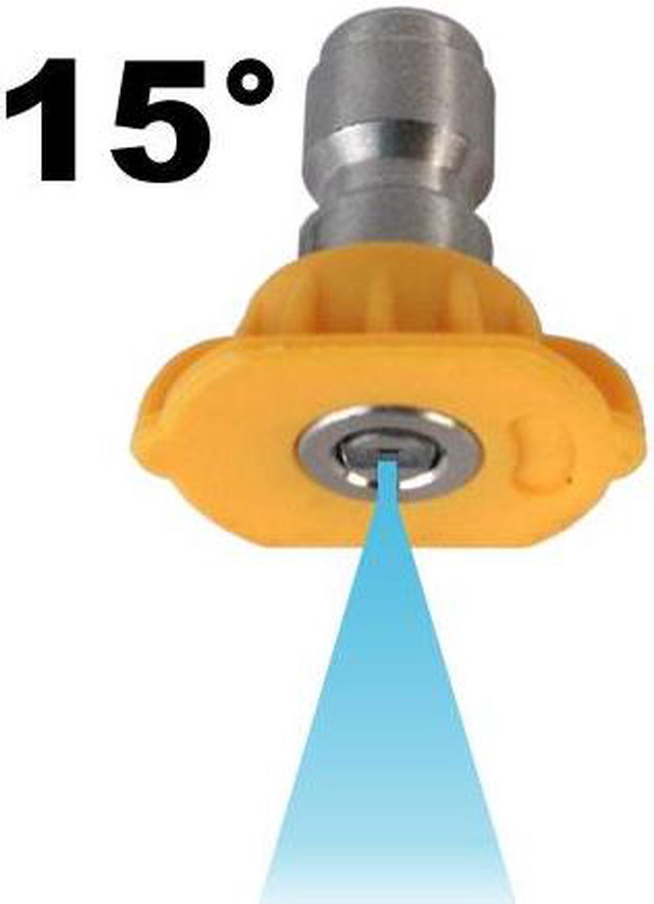 Alt view image 3 of 4 - 400 Pack of Erie Tools 6.0 Stainless Steel Orifice 15 Degree 1/4in. Quick Connect 4000 PSI High Pressure Washer Spray Nozzle Tips