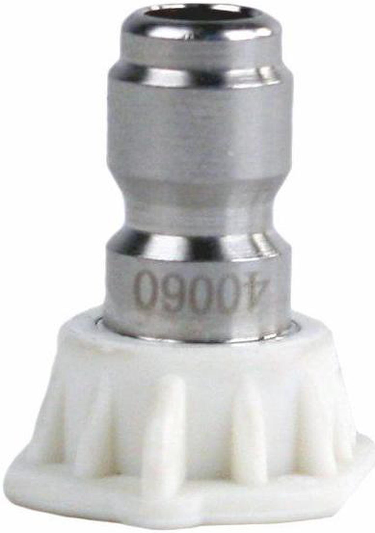 Alt view image 2 of 5 - Erie Tools 6.0 Stainless Steel Orifice 40 Degree 1/4in. Quick Connect 4000 PSI High Pressure Washer Spray Nozzle Tip
