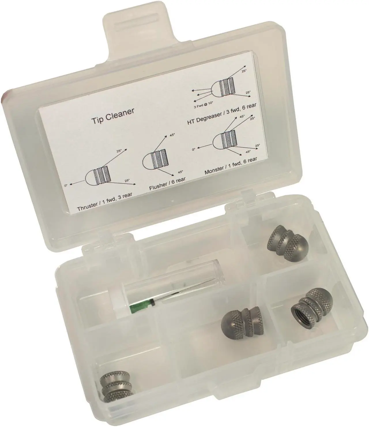 Alt view image 3 of 6 - Aqua Mole Four Pack 1/8in. NPT Button Nose Sewer Jetter Nozzle 4 Piece Set 1500 PSI 3.5 Orifice