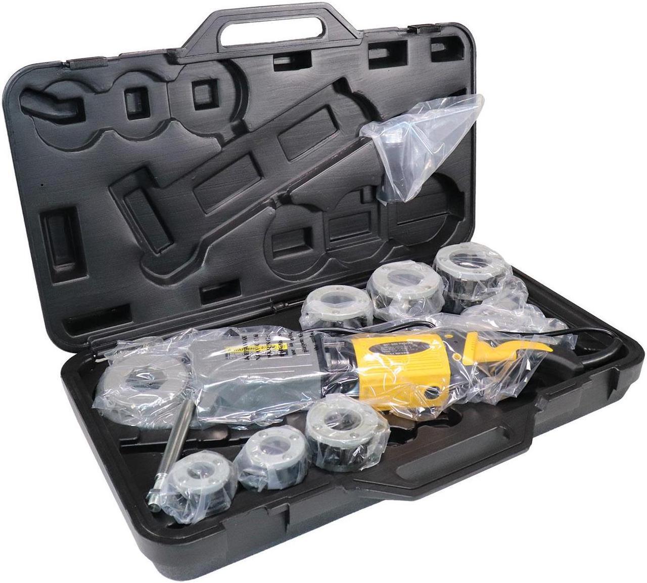 Main image of Steel Dragon Tools® 600 PRO MAX 1/2 in. - 2 in. Handheld Power Pipe Threader fits RIDGID® 11-R NPT Pipe Threading Die Heads with Carrying Case
