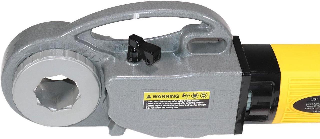 Alt view image 5 of 7 - Steel Dragon Tools® 600 PRO MAX 1/2 in. - 2 in. Handheld Power Pipe Threader fits RIDGID® 11-R NPT Pipe Threading Die Heads with Carrying Case