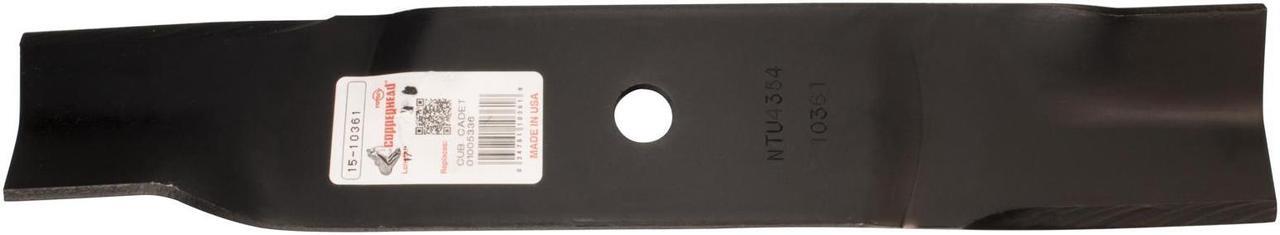 Alt view image 2 of 7 - 3 Rotary® 10361 Mower Blades for Craftsman® 942-04417 Cub Cadet® 01005336 01005336P 02005017 MTD® 742-04278A Mowmore® CC0361 Length 17 Width 3 Thickness .204 Center Hole 3/4 Fits 48in. Deck
