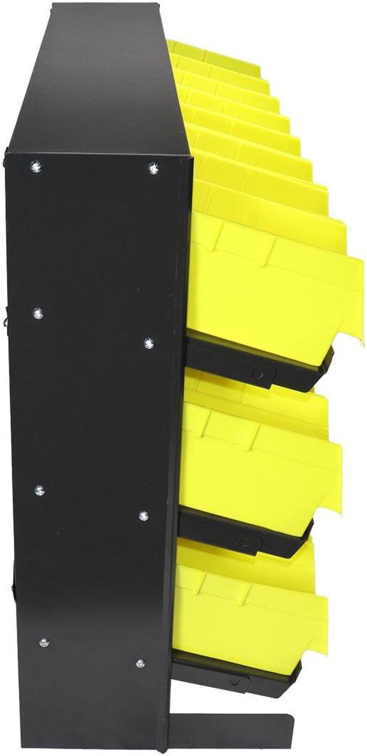 Alt view image 4 of 7 - Erie Tools® 3-Tier 24 Bin Benchtop Steel Parts Storage Rack Single Sided