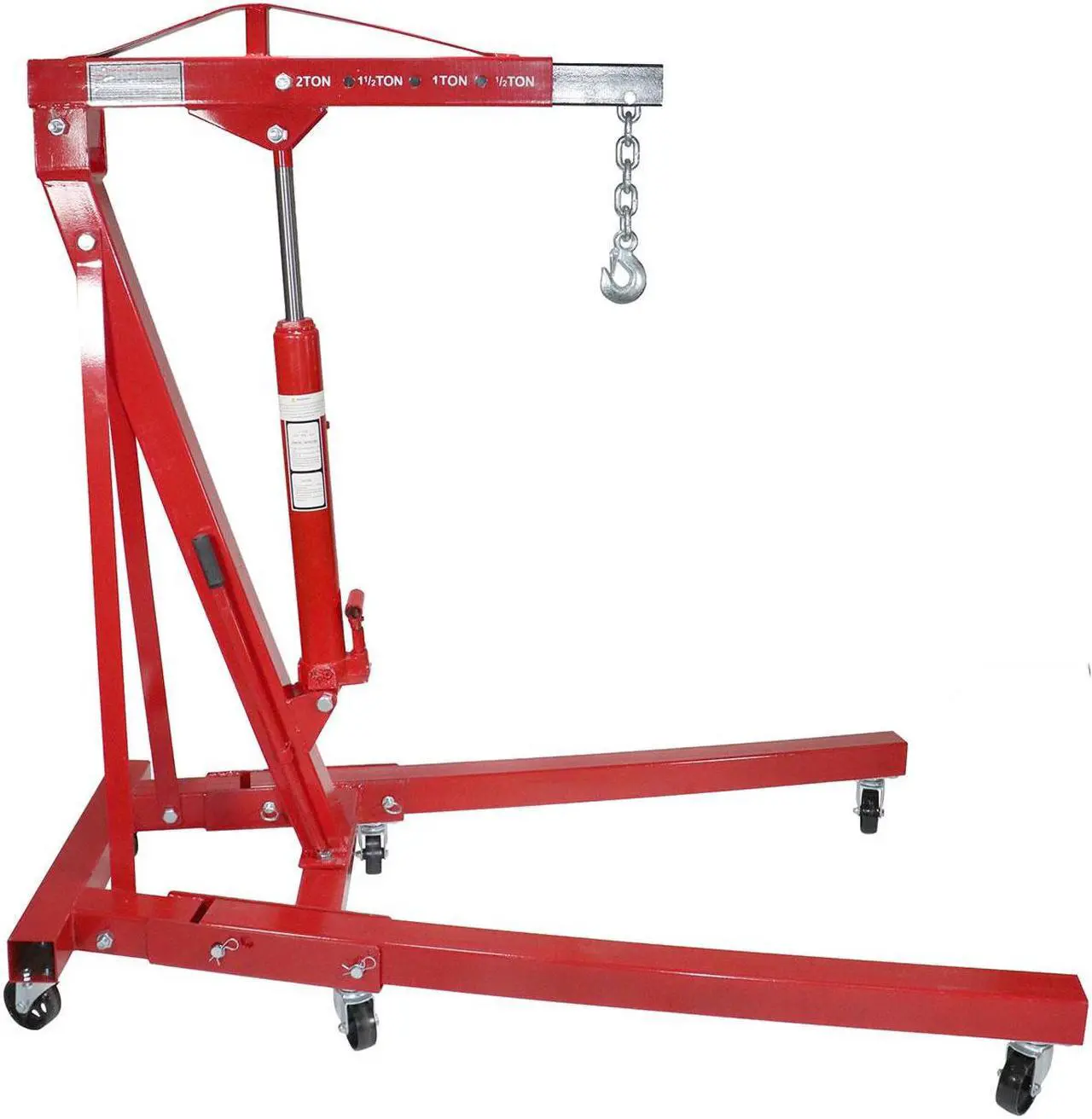 Alt view image 4 of 7 - Dragway Tools 2 Ton Folding Hydraulic Engine Hoist Cherry Picker Shop Crane Hoist Lift