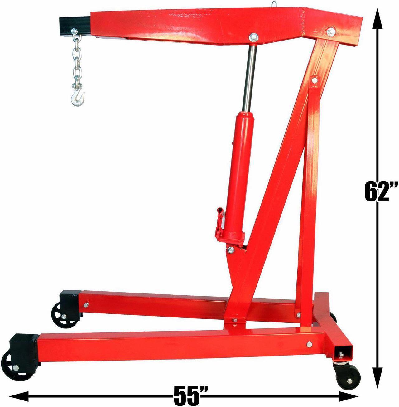 Alt view image 4 of 7 - Dragway Tools 3 Ton 6000 lb Heavy Duty Engine Hoist Cherry Picker Shop Crane