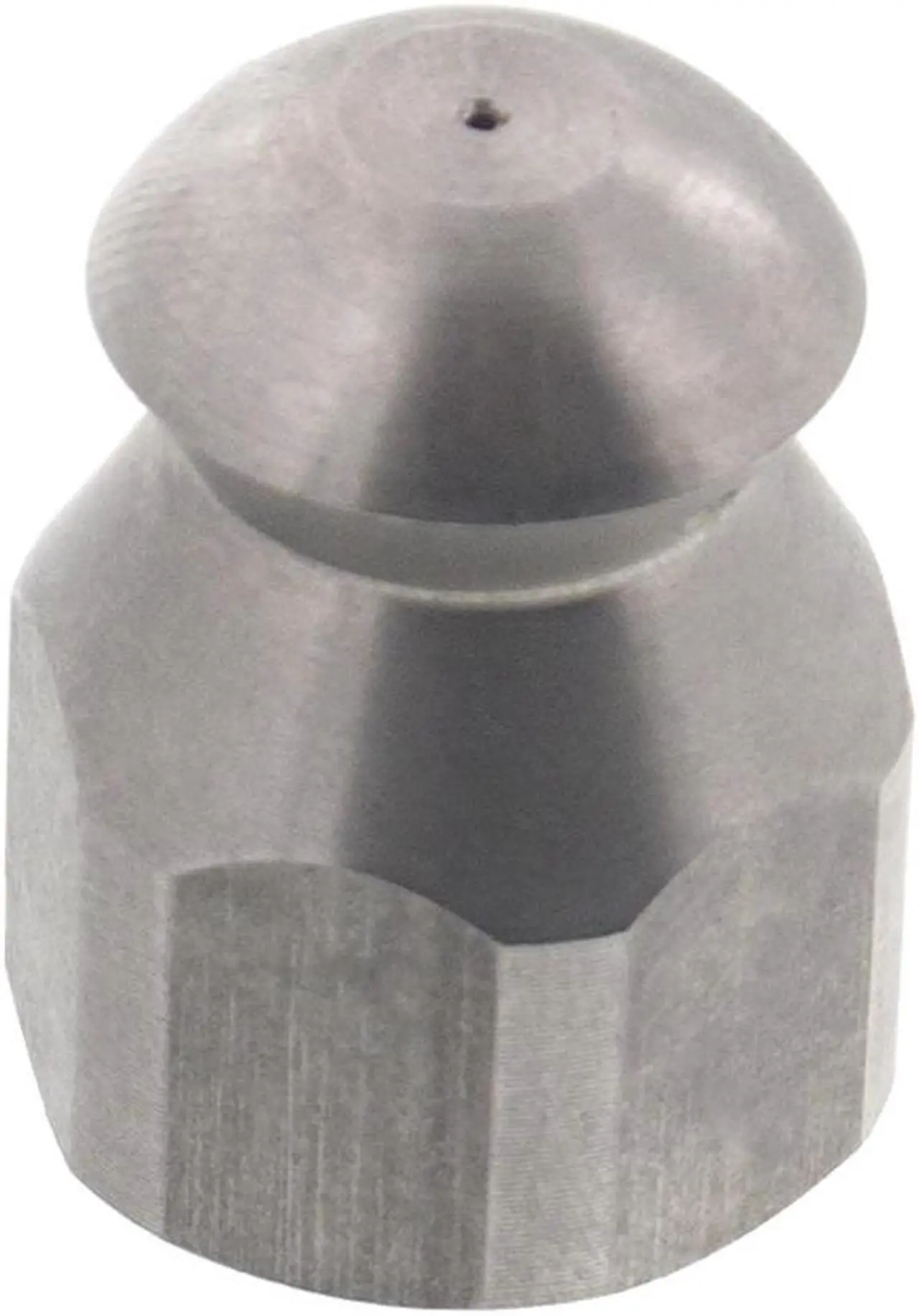 Main image of Erie Tools Button Nose 1/4" Drain Cleaning Nozzle 3.0 Orifice 5500 PSI Stainless Steel for Sewer Pipe Water Jetter