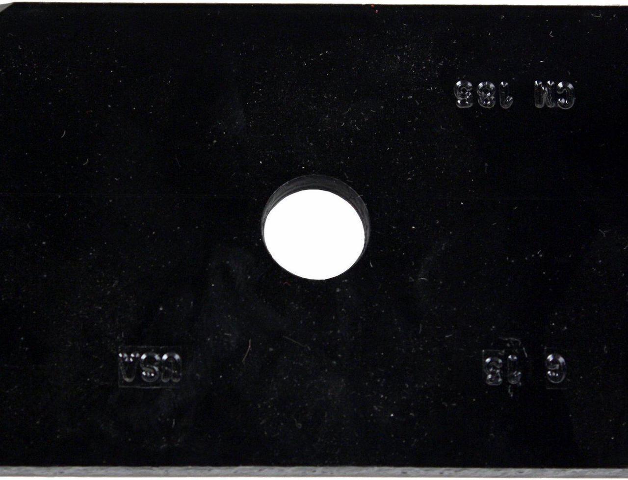 Alt view image 6 of 7 - USA Mower Blades (3) CMB185BP Toothed Extra High Lift Blade Fits Bobcat® 11211102 272254302 32022A WM132022 Length 18 in. Width 3 in. Thickness .250 in. Center Hole 5/8 in. 36 in. and 52 in. Deck