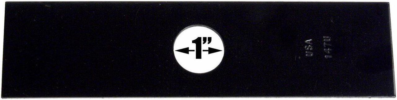 Alt view image 3 of 3 - 50 USA Mower Blades® Edger Blade Not Sharpened Heat Treated and Painted 8" x 2" x .120" Center Hole 1" for Craftsman SPM209366513 Echo 69601552632 Husq 601000749 Kawasaki Stihl RYOBI Red Max