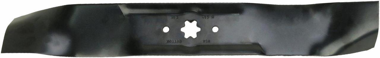 Alt view image 3 of 7 - 6 USA Mower Blades MTD610MBP Extra High-Lift Mulching Blade for MTD 4720610 490-110-M114 7420610 742-0610A Length 19-5/16 in. Width 2-3/4 in. Thickness .150 in. Center Hole 6 Point Star 38 in. Deck