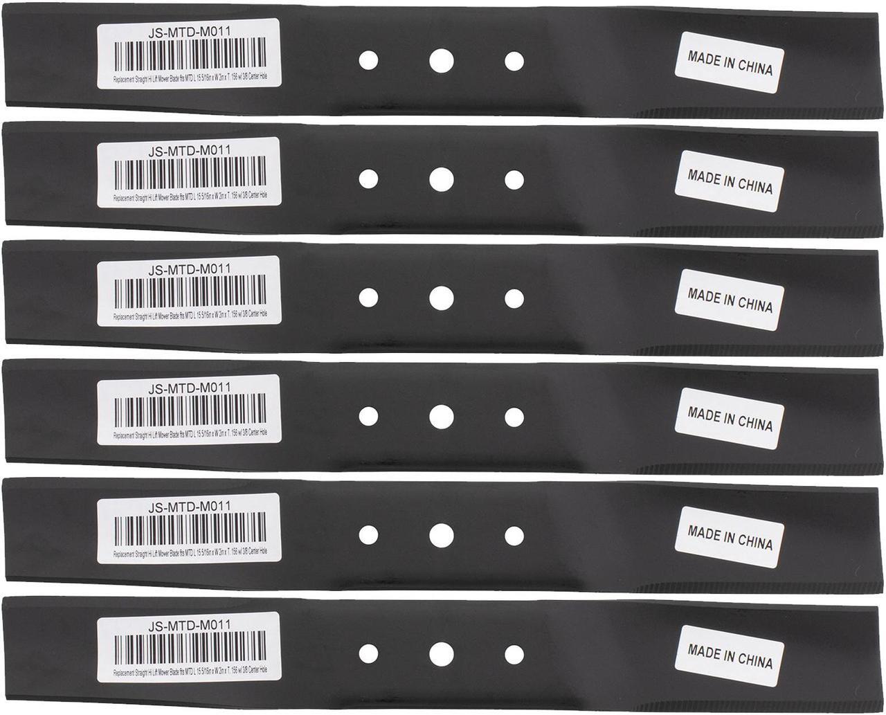 Main image of 6 High Lift Mower Blades for MTD® Lawnflite 395 397 742-0118 942-0118 30" Deck
