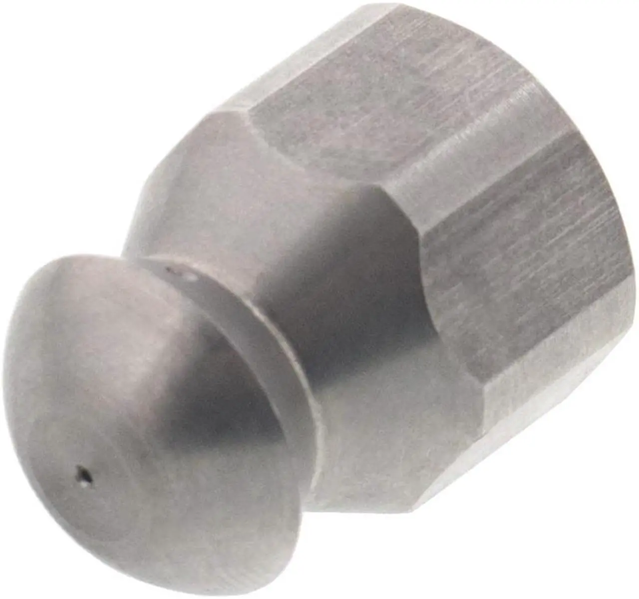 Alt view image 2 of 3 - Erie Tools Button Nose 1/4" Drain Cleaning Nozzle 3.0 Orifice 5500 PSI Stainless Steel for Sewer Pipe Water Jetter