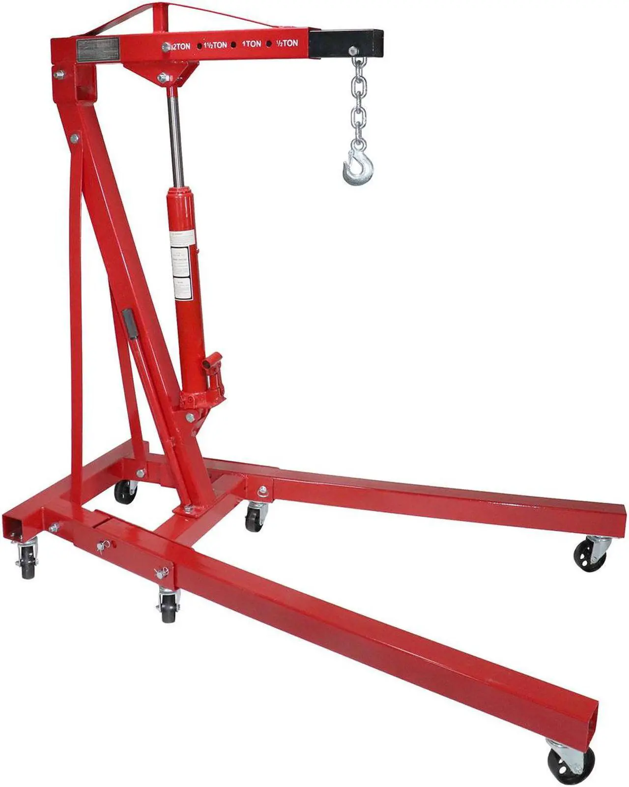 Alt view image 3 of 7 - Dragway Tools 2 Ton Folding Hydraulic Engine Hoist Cherry Picker Shop Crane Hoist Lift