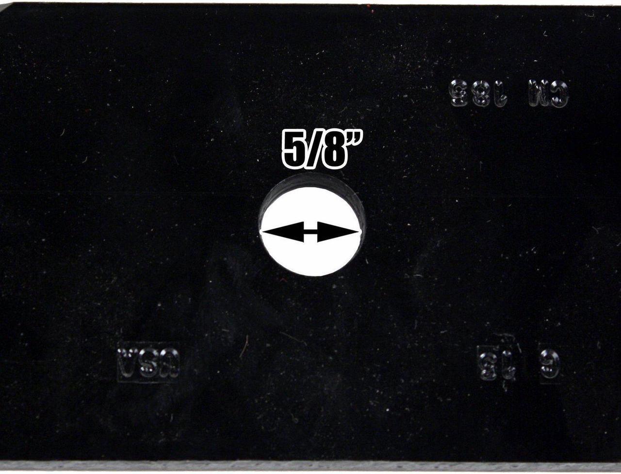 Alt view image 7 of 7 - USA Mower Blades (3) CMB185BP Toothed Extra High Lift Blade Fits Bobcat® 11211102 272254302 32022A WM132022 Length 18 in. Width 3 in. Thickness .250 in. Center Hole 5/8 in. 36 in. and 52 in. Deck