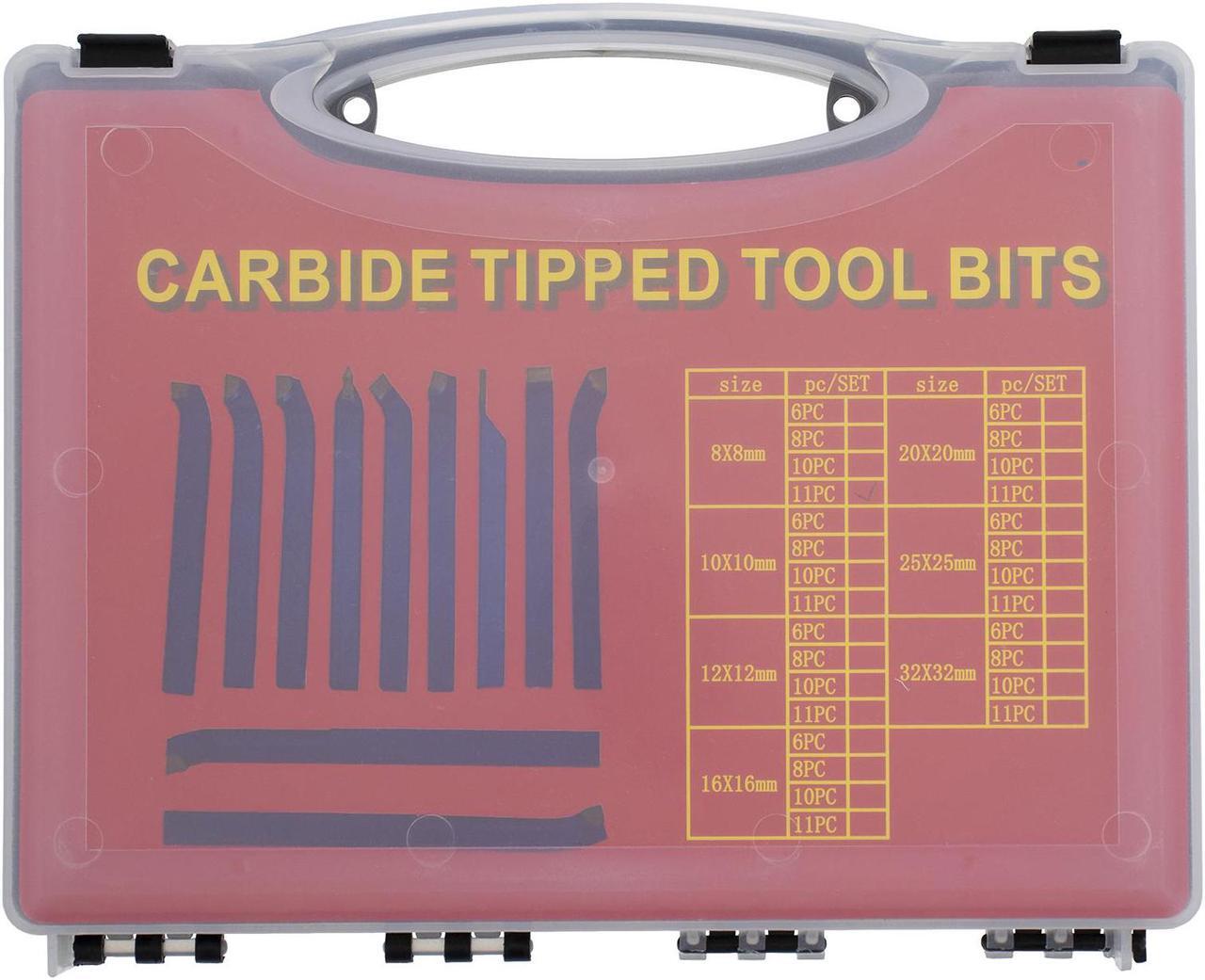 Alt view image 5 of 5 - Erie Tools 11 Piece 5/16 in. Metal Lathe Cutter Set with Carbide Tipped for Turning, Boring, and Chamfering