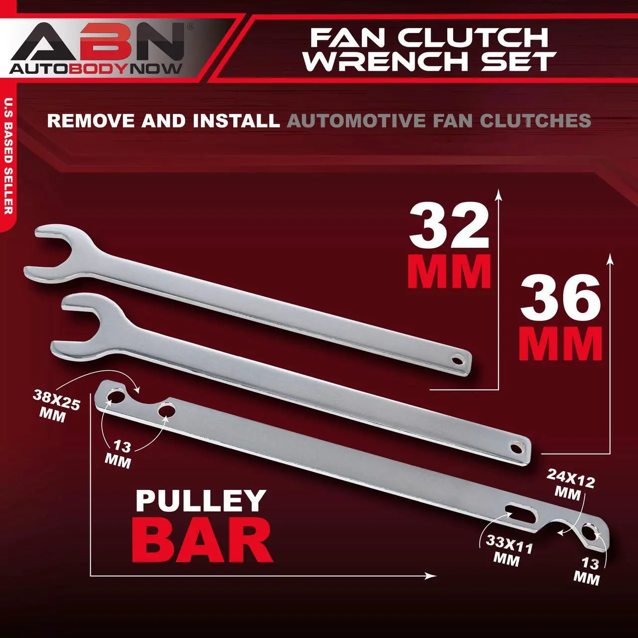 Alt view image 2 of 7 - ABN Fan Clutch Removal Tool 36mm 32mm Fan Clutch Tool Water Pump Pulley Holder