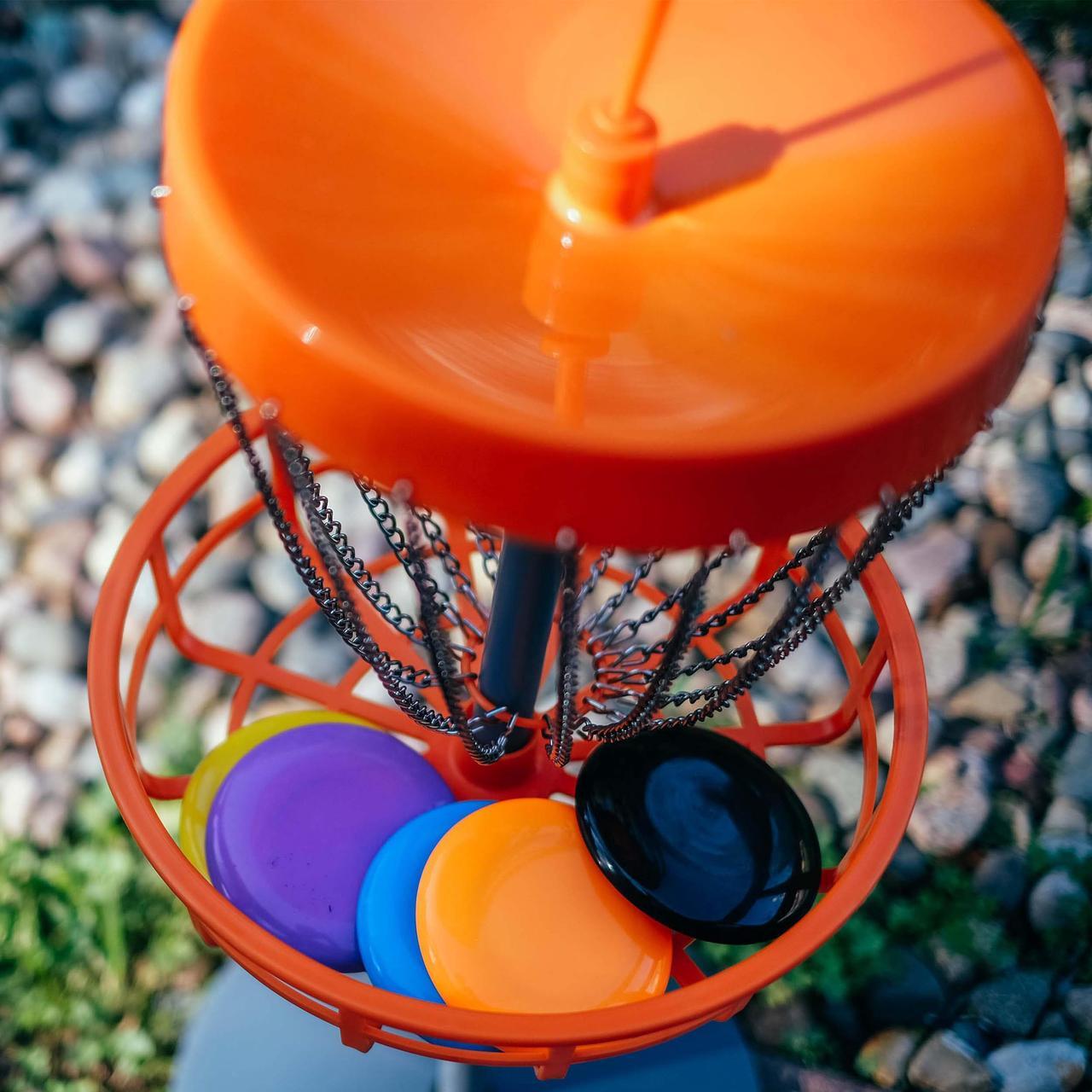 Alt view image 9 of 10 - Mini Frisbee Golf Set – Mini Disc Golf Basket with Mini Frisbees