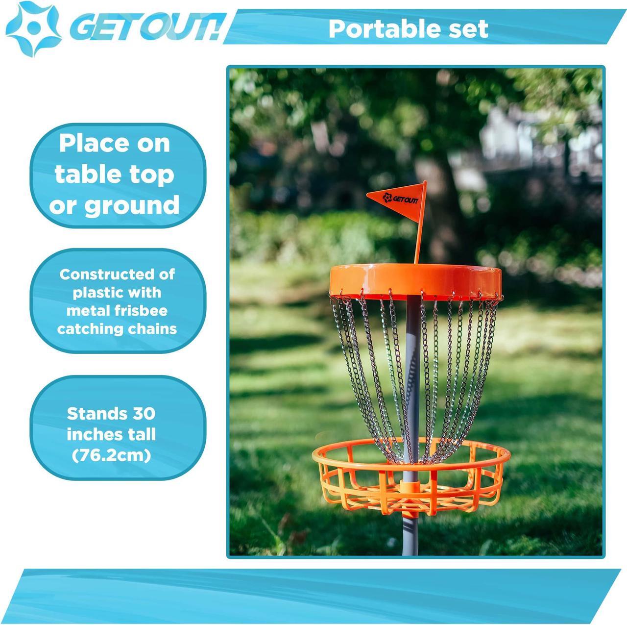 Alt view image 8 of 10 - Mini Frisbee Golf Set – Mini Disc Golf Basket with Mini Frisbees