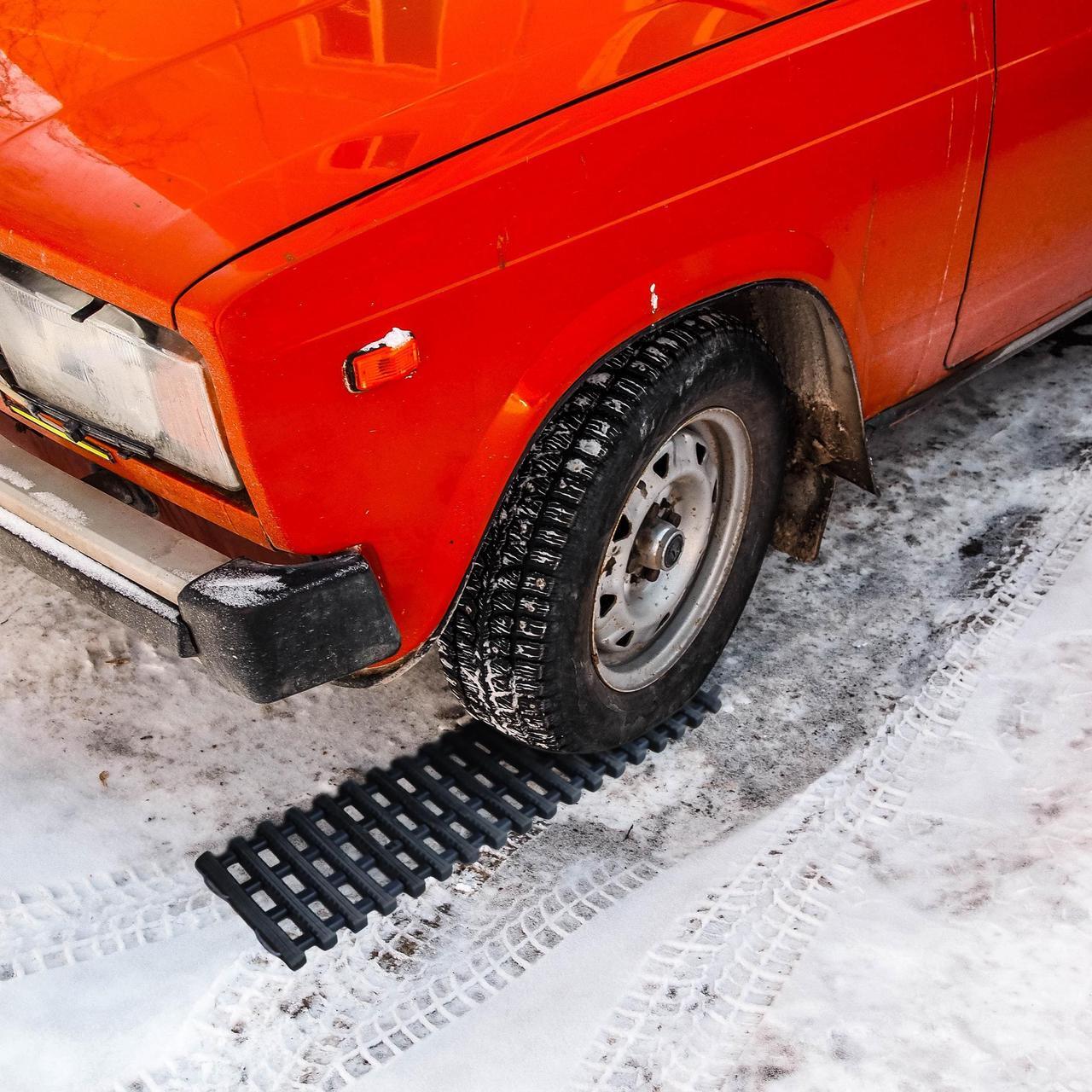 Alt view image 11 of 12 - BISupply | Tire Traction Mats Snow Tracks Track Grabber Snow Traction Tracks 1pk