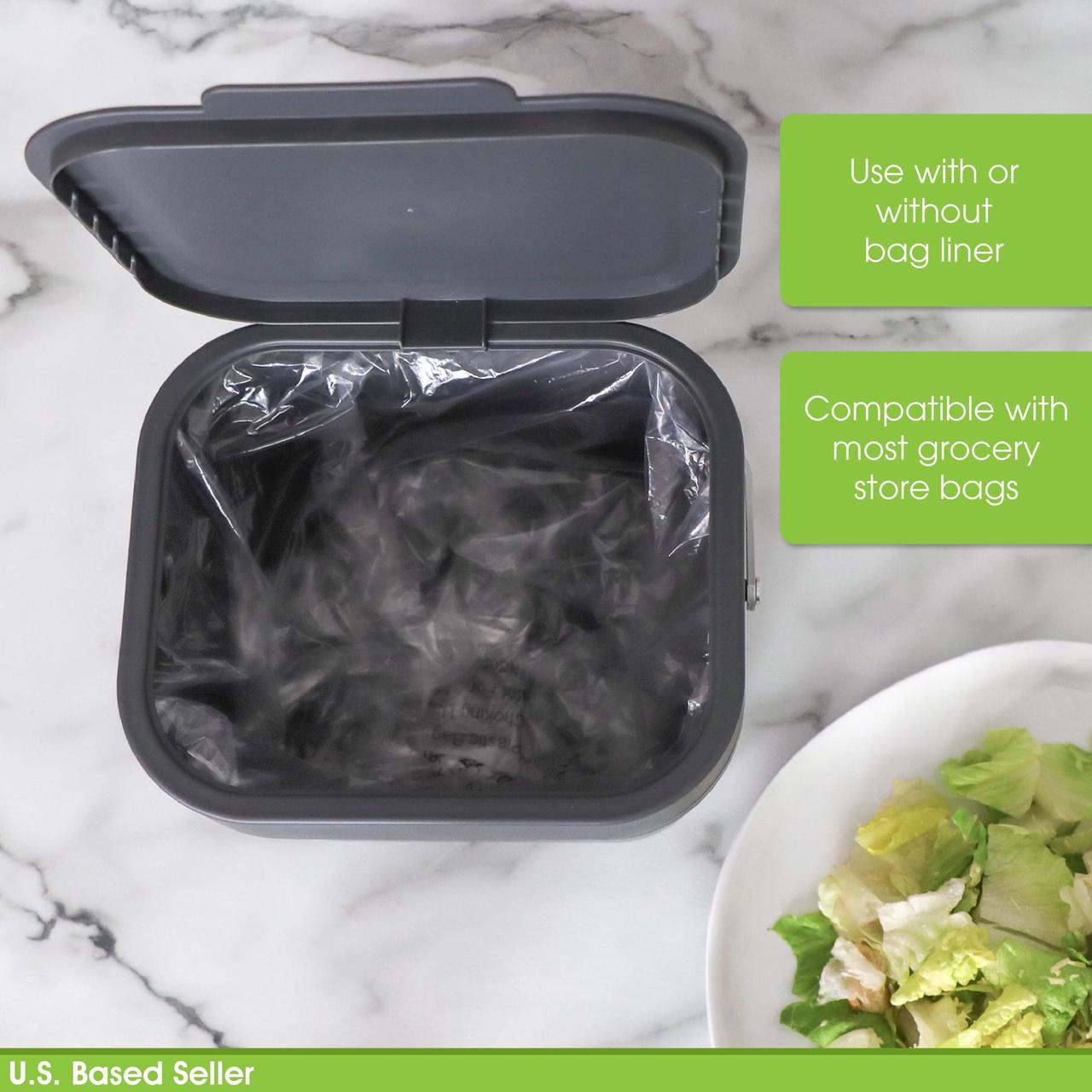 Alt view image 3 of 7 - 7Penn Countertop Compost Bins for Kitchen Food Waste - 4L Trash or Compost Pail