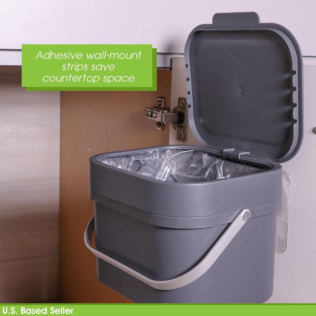Alt view image 5 of 7 - 7Penn Countertop Compost Bins for Kitchen Food Waste - 4L Trash or Compost Pail