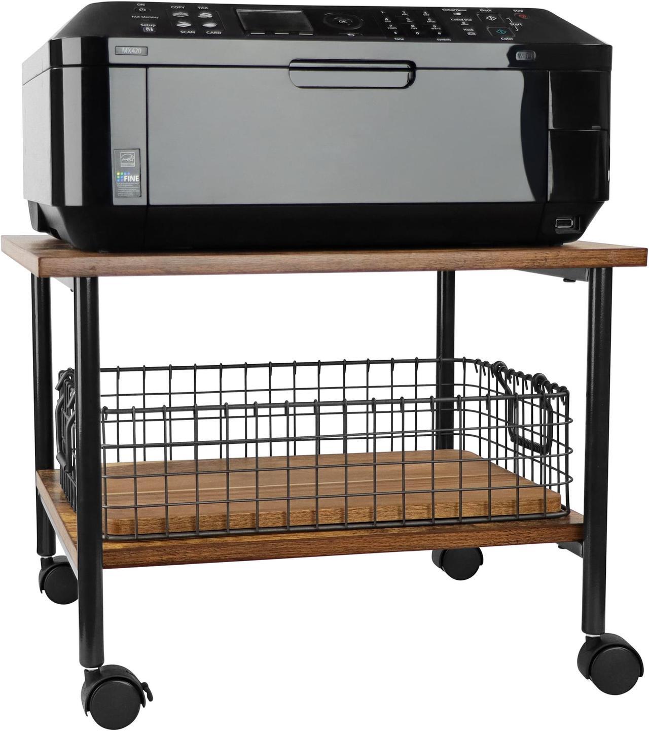 Alt view image 6 of 7 - 7Penn Rolling Cart on Wheels - 2 Shelf Under Table Printer Stand for Desk