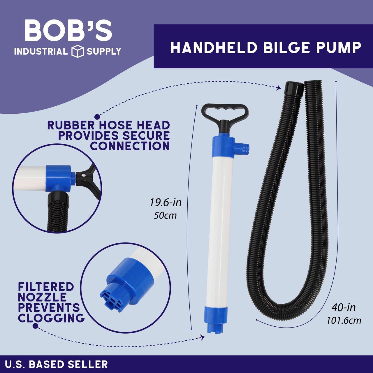 Alt view image 2 of 7 - BISupply Water Hand Pump Siphon Bailer - Portable 20 GPM Manual Bilge Pumps