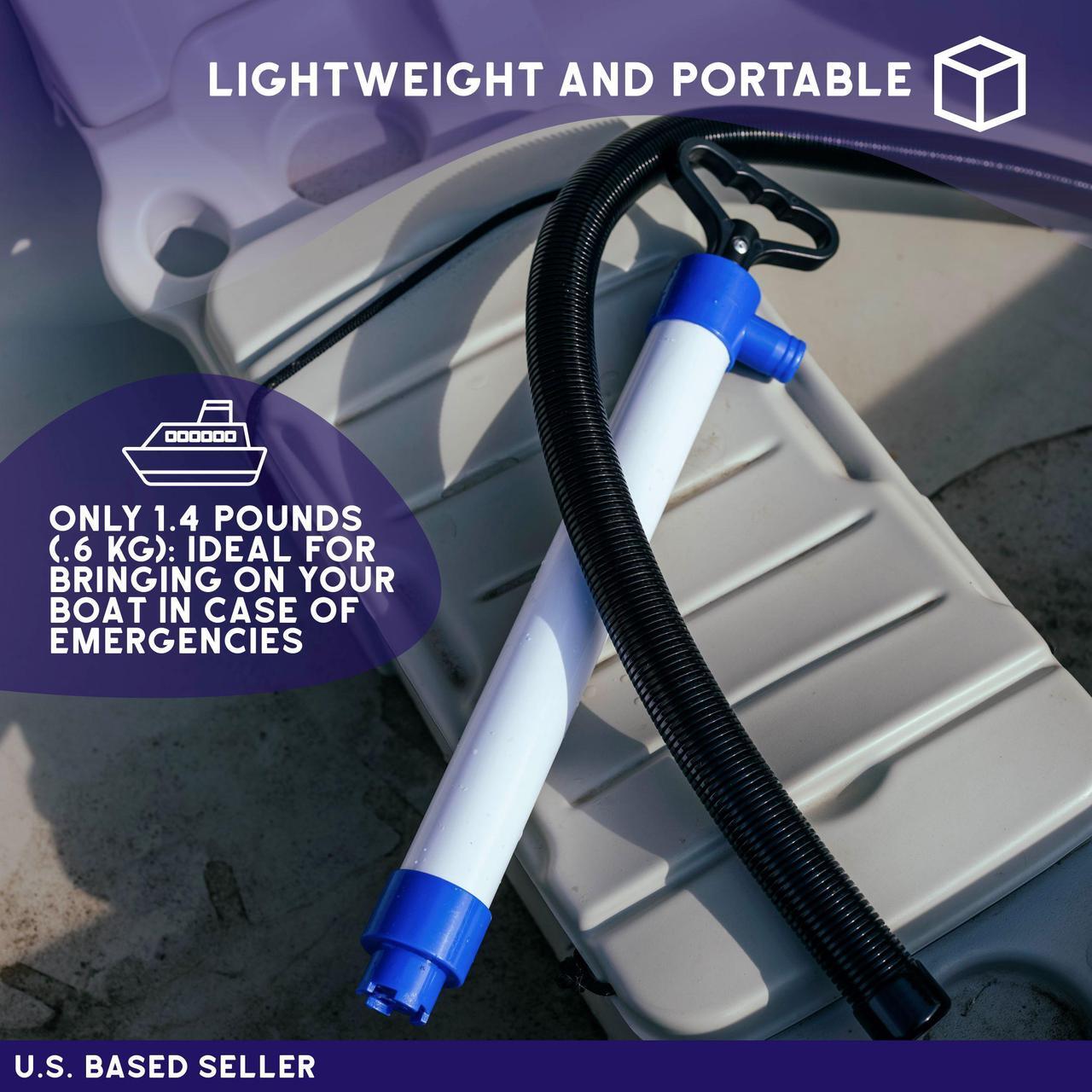 Alt view image 4 of 7 - BISupply Water Hand Pump Siphon Bailer - Portable 20 GPM Manual Bilge Pumps
