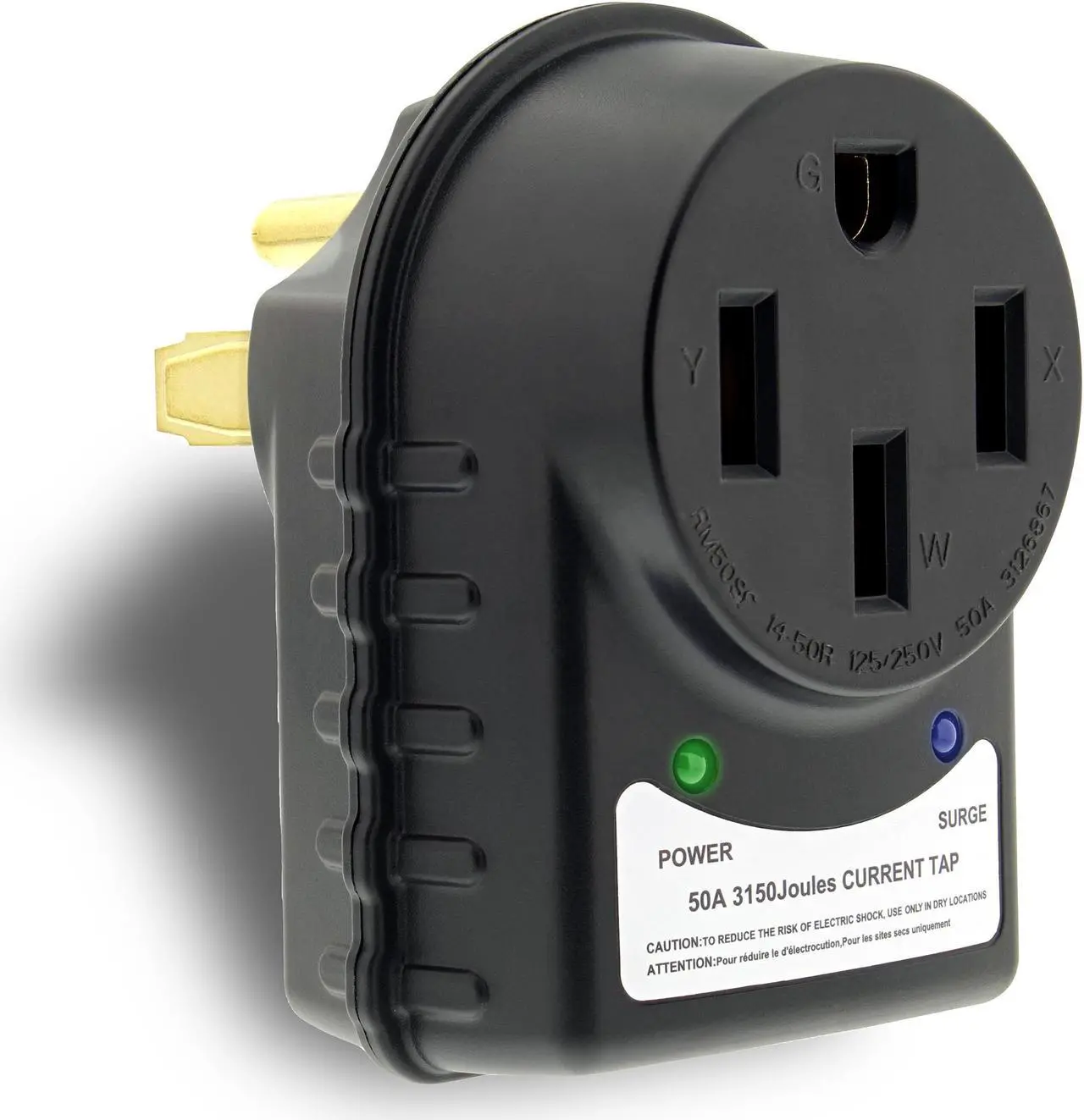 Main image of Dumble 50 AMP RV Surge Protector Plug - 14-50 Power Extension Cord Surge Adapter