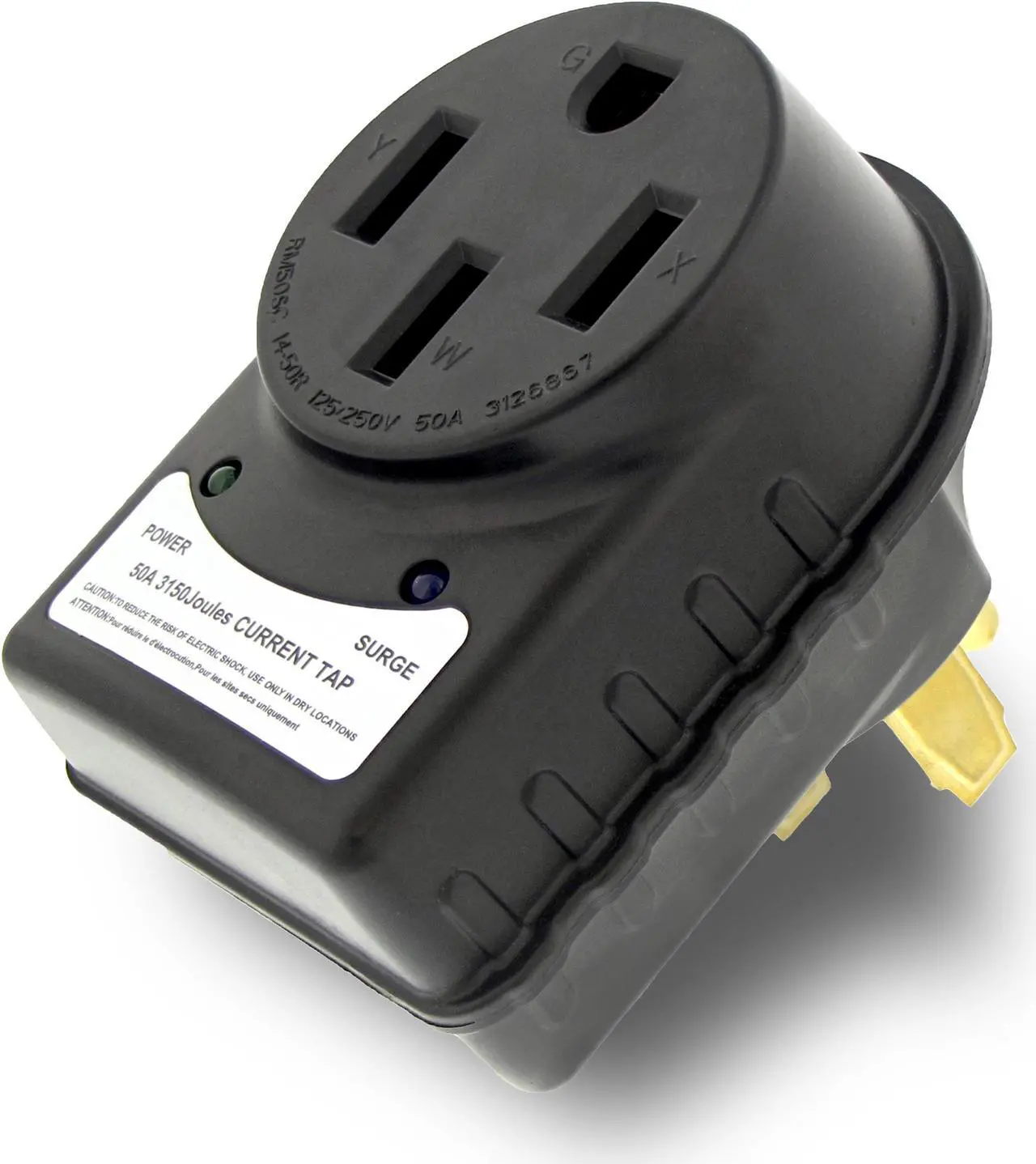 Alt view image 6 of 7 - Dumble 50 AMP RV Surge Protector Plug - 14-50 Power Extension Cord Surge Adapter