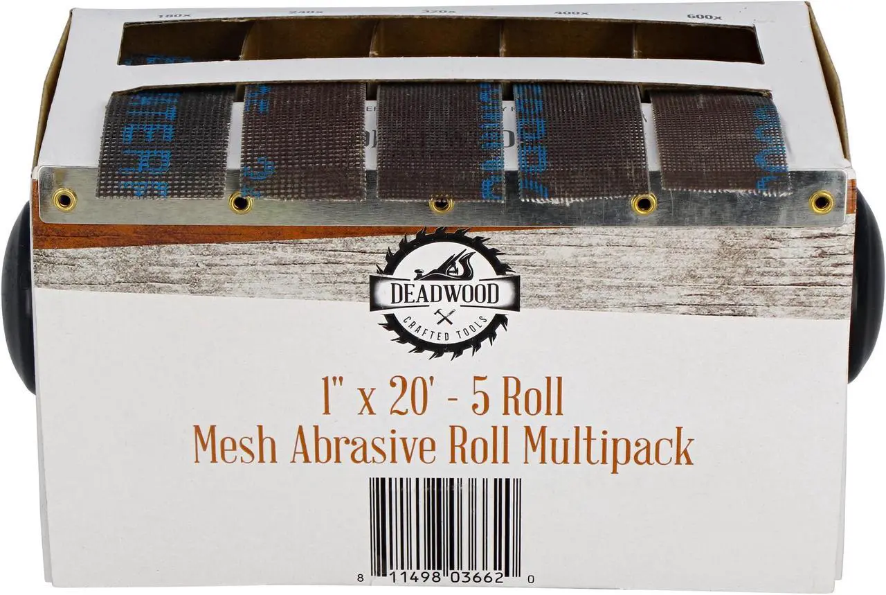 Alt view image 7 of 7 - dct mesh abrasive paper 5piece sand paper variety pack with dispenser  180, 240, 320, 400, 600 grit mesh sandpaper