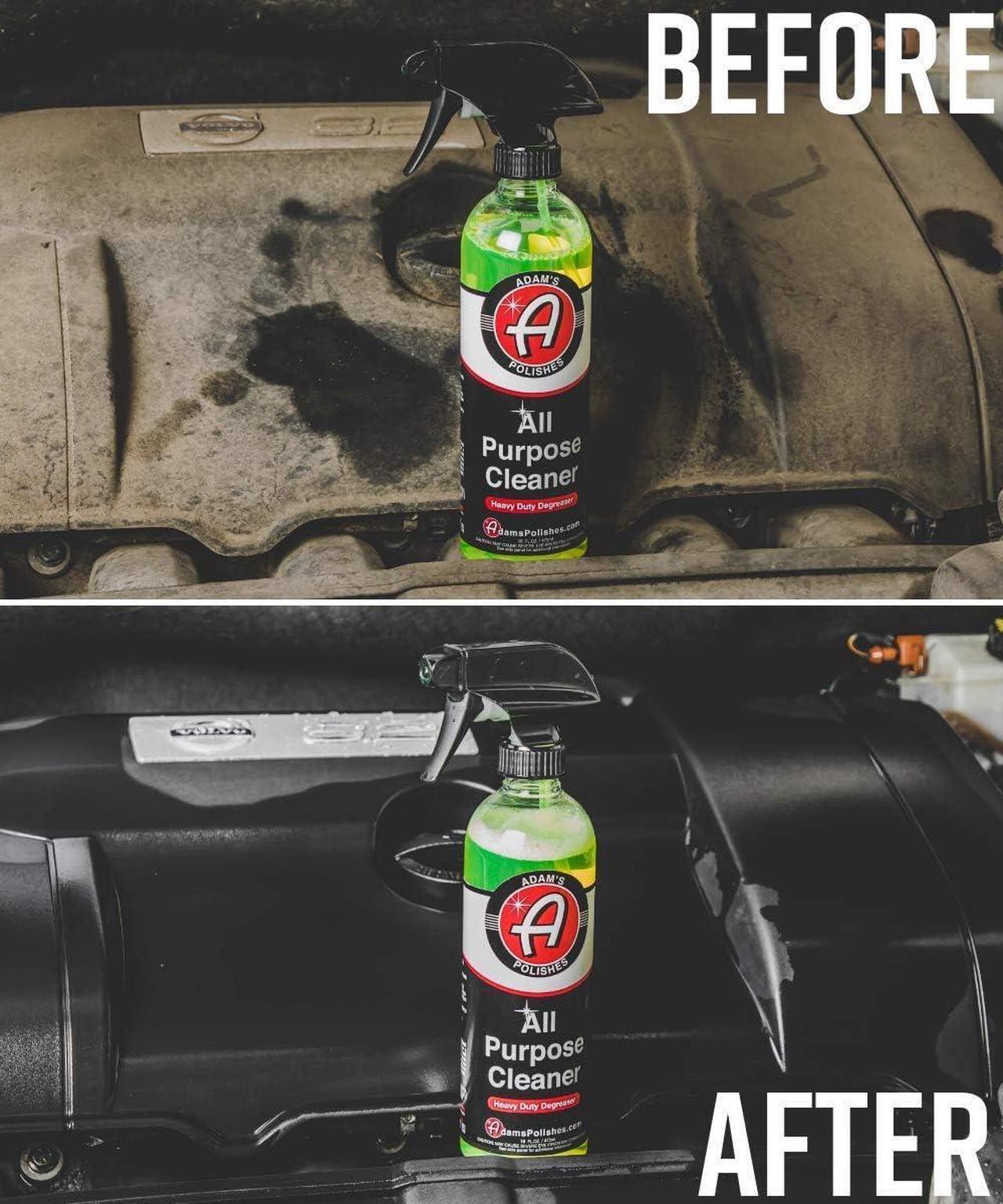 Alt view image 3 of 3 - adam's heavy duty all purpose cleaner & degreaser  powerful, professional strength formula that easily cuts heavy grease & tar, tire cleaner, engine bay cleaner, and more 16 oz