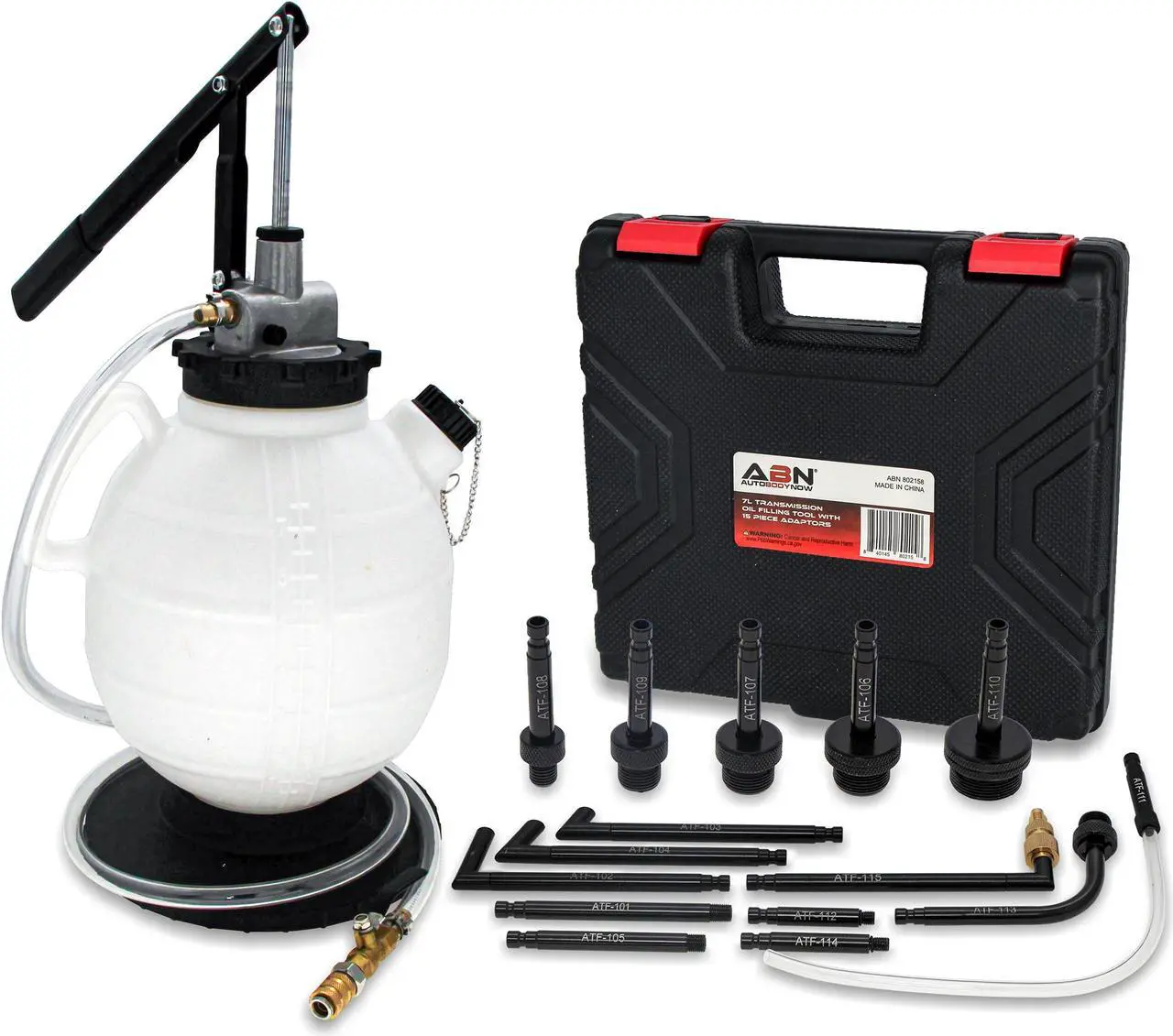 Main image of ABN Transmission Fluid Pump Automotive Fluid Transfer Pump 7.5L with 15 Adapters