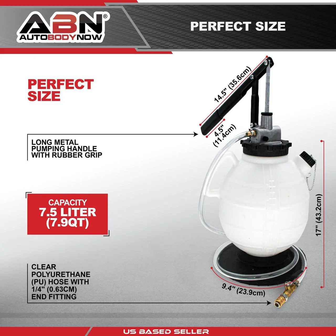 Alt view image 5 of 7 - ABN Transmission Fluid Pump Automotive Fluid Transfer Pump 7.5L with 15 Adapters