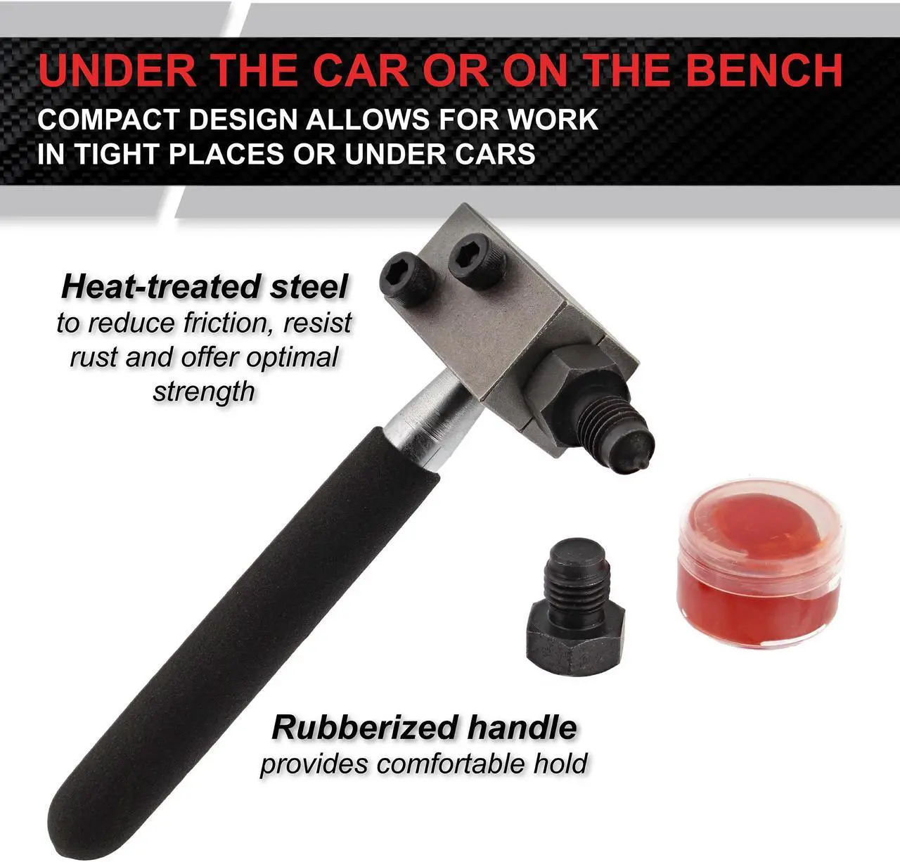 Alt view image 4 of 7 - ABN Handheld Double Flaring Tool 3/16in Brake Line Flaring Tool Kit with Handle