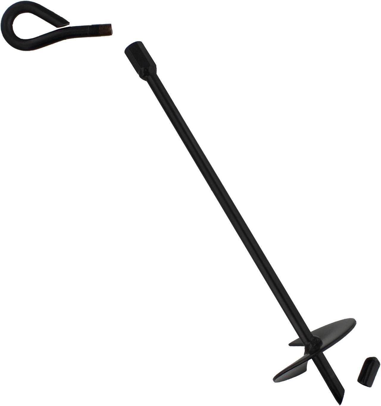 Alt view image 7 of 7 - BISupply Ground Anchors, 15in - 4pk Black Shed Anchor Kit Ground Stakes