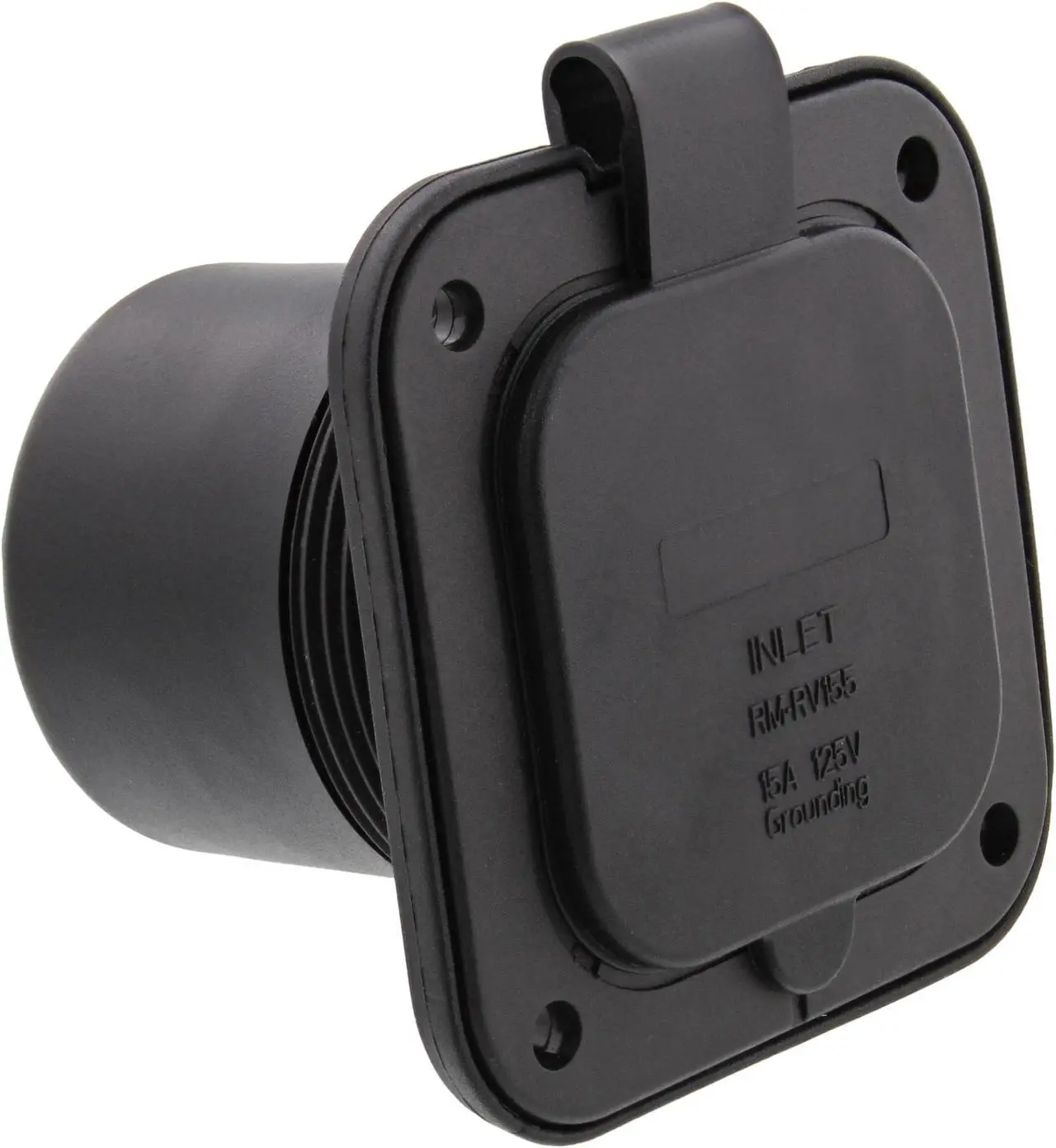 Alt view image 2 of 7 - Dumble Power Inlet Port Plug 125 125v 2-Pole 3-Wire AC Port Plug 15a RV Outlet