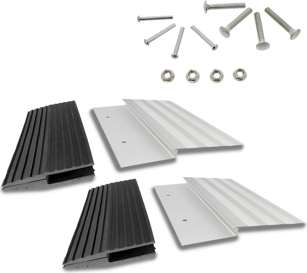 Main image of BISupply Truck Ramp End Kit - 12in Motorcycle Loading Ramp Brackets and Feet