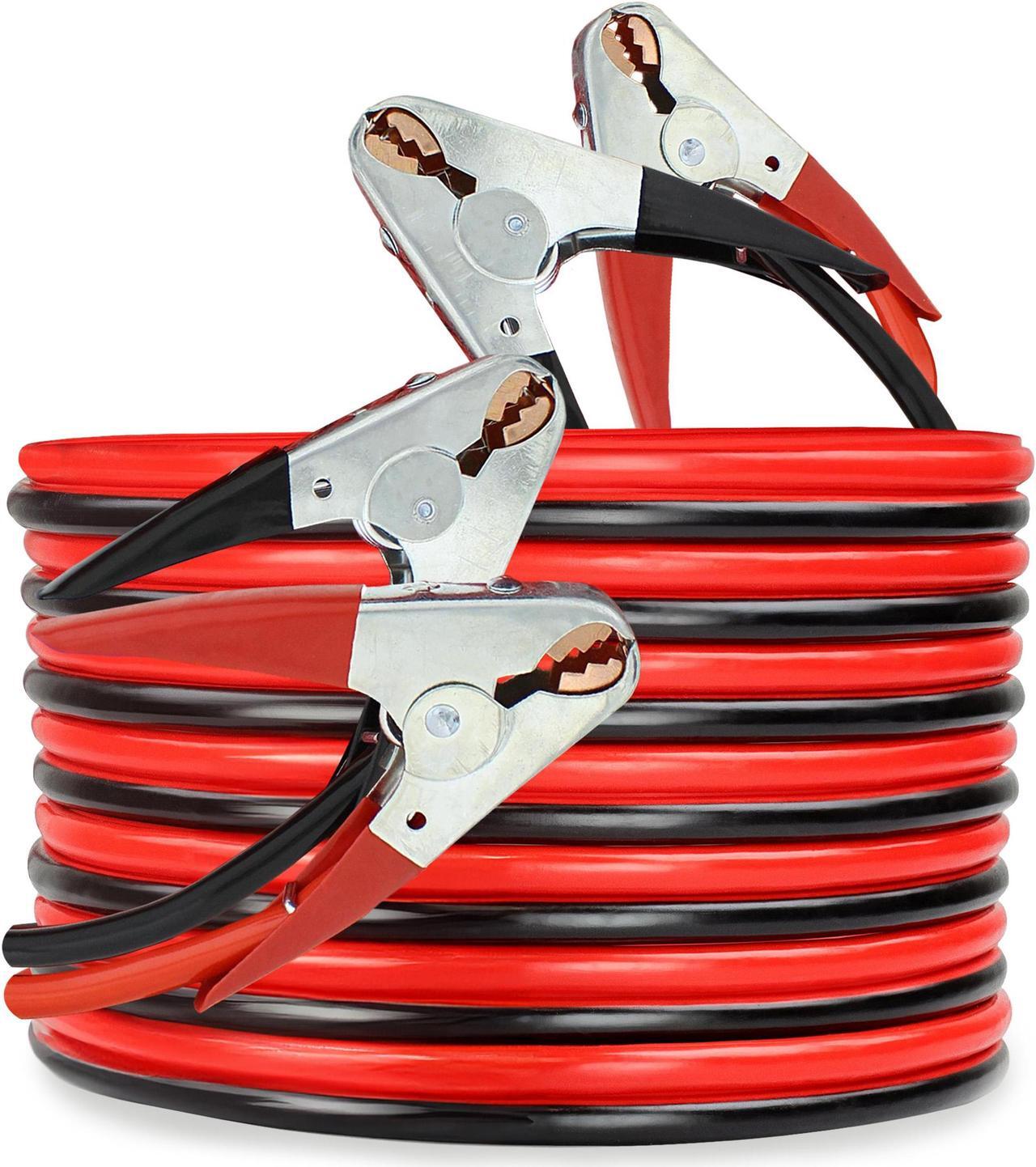 Main image of ABN Jumper Cables 25’ Feet Long 2-Gauge 600 AMP Motorcycle / Car Booster Cables