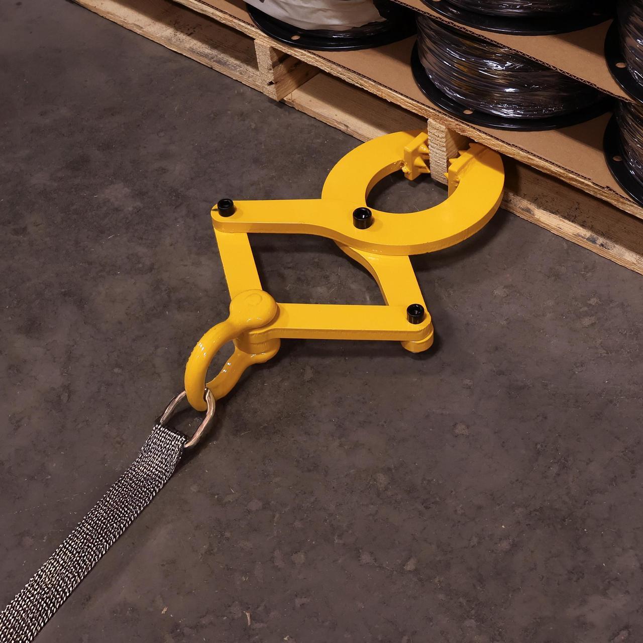 Alt view image 7 of 7 - BISupply | Pallet Puller Clamp in Yellow  6000 lb pound Capacity  Pallet Grabber
