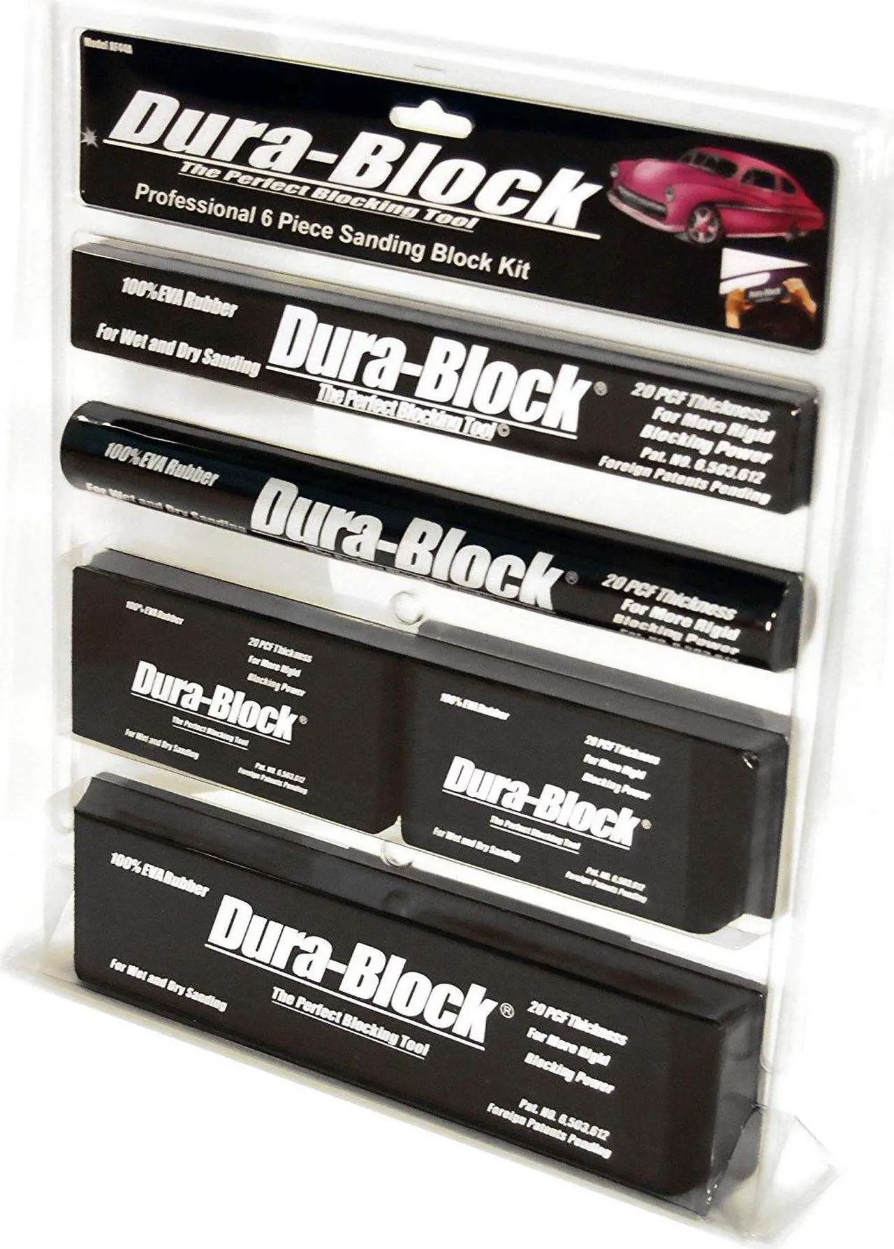 Alt view image 4 of 10 - Durablock Set 6pc - Flexible EVA Foam Wet or Dry Autobody Sanding Blocks Kit for Automotive Bodywork