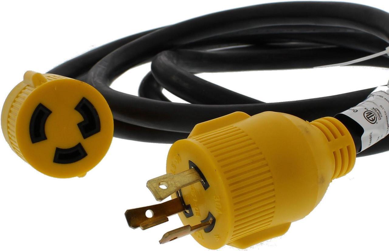 Alt view image 3 of 10 - ABN | 30 AMP Generator Cord  10 Foot STW Extension Cord 3 Prong Locking Plug