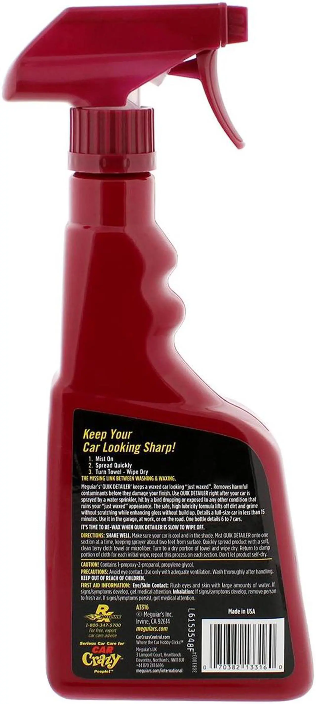 Alt view image 3 of 4 - Meguiar's A3316 Quik Detailer
