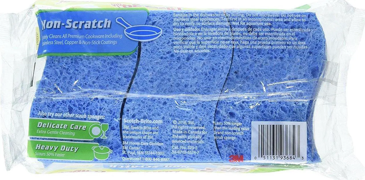 Alt view image 2 of 13 - 3M 93684 Scotch Brite 9 Pack Non-Scratch Scrub Sponges