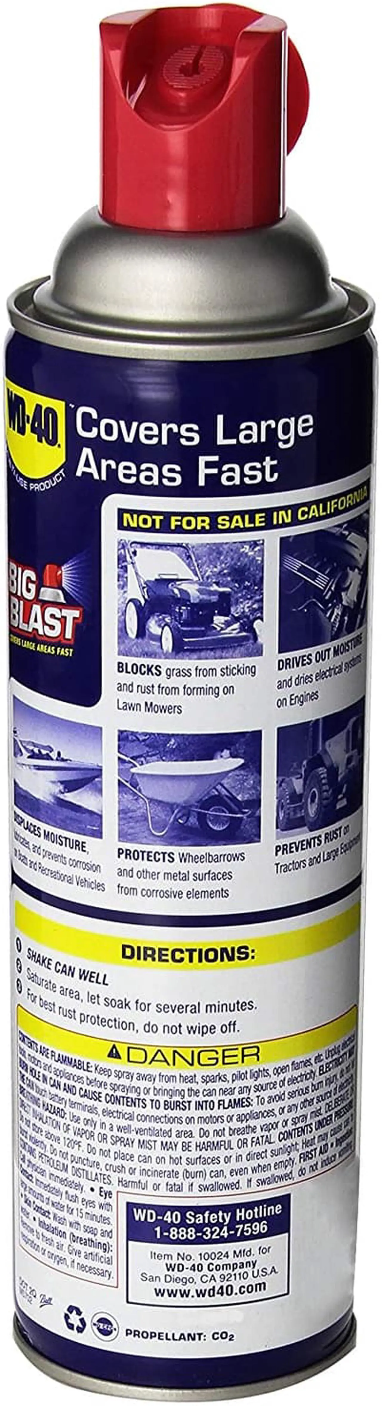 Alt view image 4 of 11 - WD-40 490095 Big Blast®, Lubricant, Aerosol Can, 18 Oz.