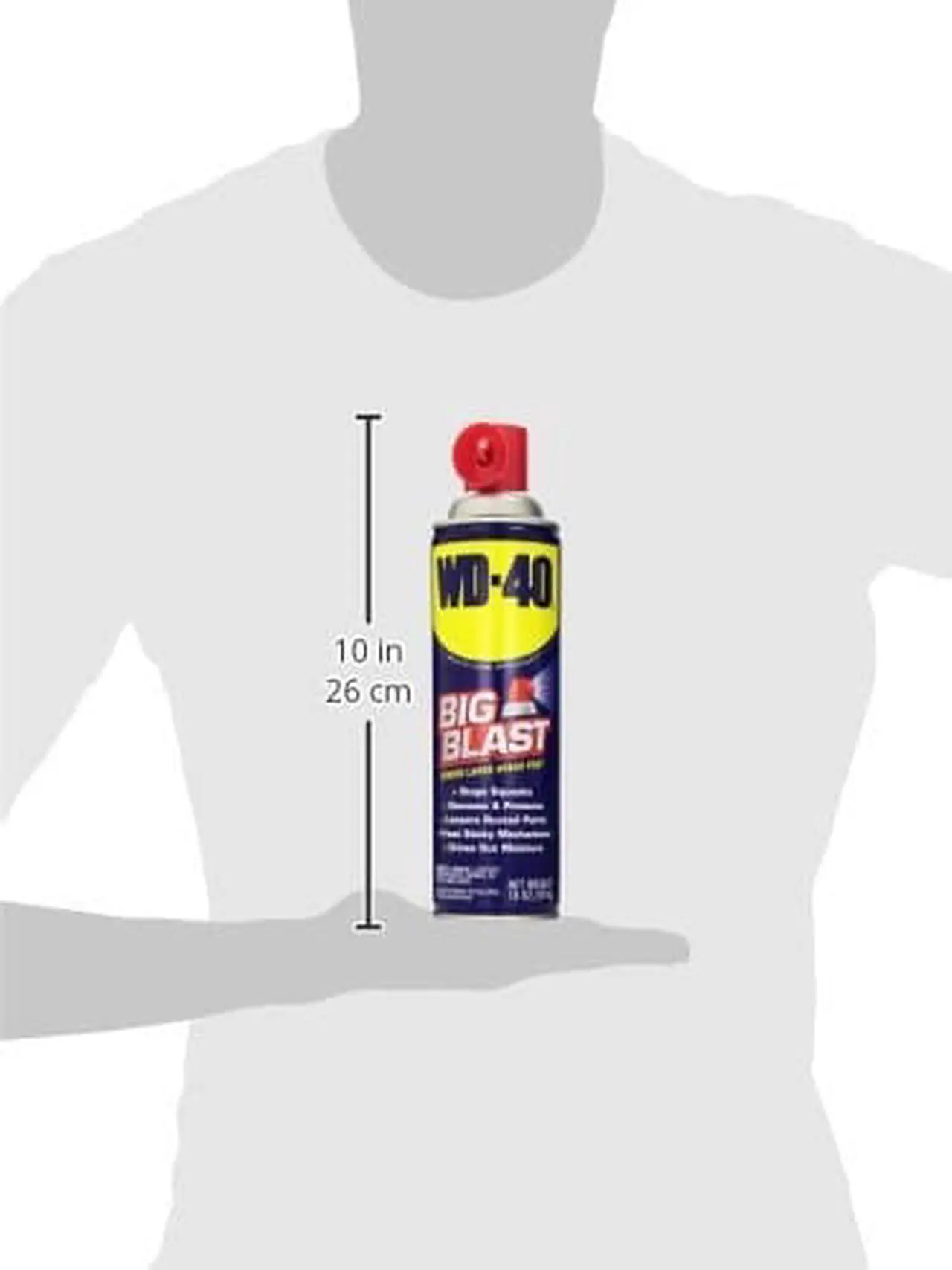 Alt view image 5 of 11 - WD-40 490095 Big Blast®, Lubricant, Aerosol Can, 18 Oz.