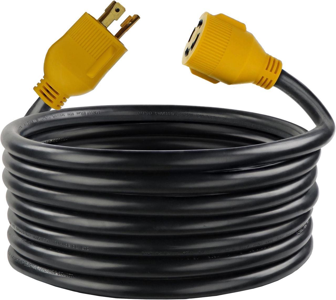 Alt view image 2 of 10 - ABN | 30 AMP Generator Cord  10 Foot STW Extension Cord 3 Prong Locking Plug