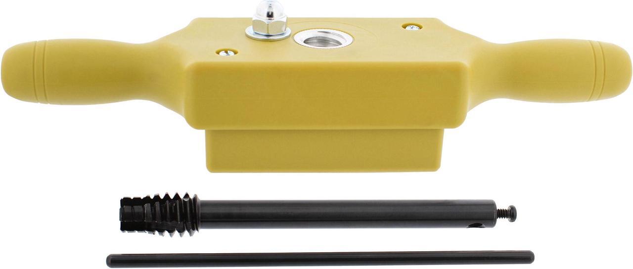 Main image of DCT Plastic Jig Dowel Thread Tap Kit - 3/4in x 6TPI Threading Box and Steel Tap