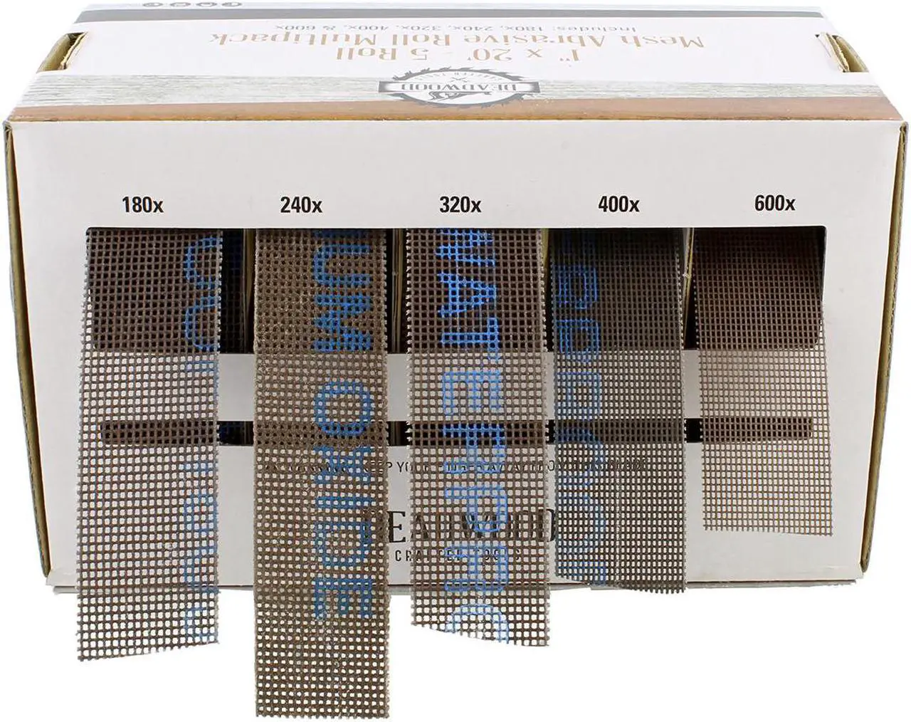 Alt view image 4 of 7 - dct mesh abrasive paper 5piece sand paper variety pack with dispenser  180, 240, 320, 400, 600 grit mesh sandpaper